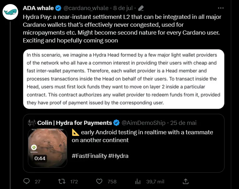 A Hydra Pay procura remodelar para sempre os micropagamentos blockchain e atrair o desenvolvimento DeFi na Cardano.