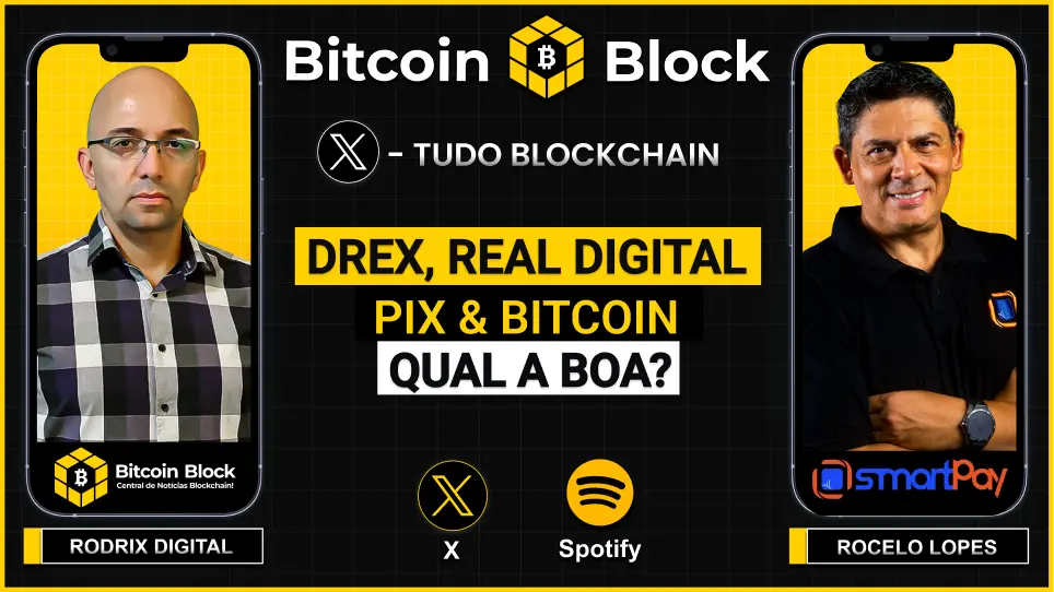 DREX, REAL DIGITAL, PIX ou BITCOIN. Entrevista com Rocelo Lopes, onde são discutidas as implicações do Real Digital e tecnologias financeiras