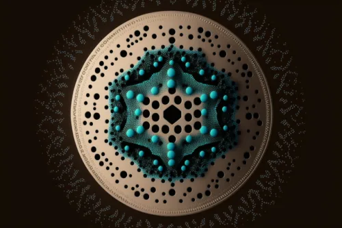 Imagem feita por IA da logo da Cardano (ADA)