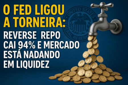 O Fed Ligou a Torneira: Reverse Repo Cai 94% e Mercado Está Nadando em Liquidez O Fed Ligou a Torneira: Reverse Repo Cai 94% e Mercado Está Nadando em Liquidez