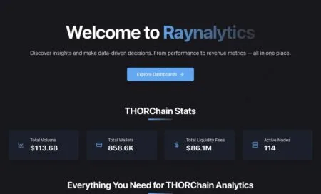 Raynalytics: nova plataforma de dados traz transparência e insights avançados para a comunidade THORChain