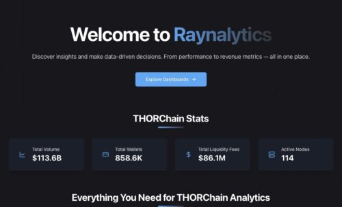 Raynalytics: nova plataforma de dados traz transparência e insights avançados para a comunidade THORChain