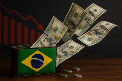 Dólar liderou as transações de câmbio no Brasil em 2025, com alta de 17,28% em relação a 2024