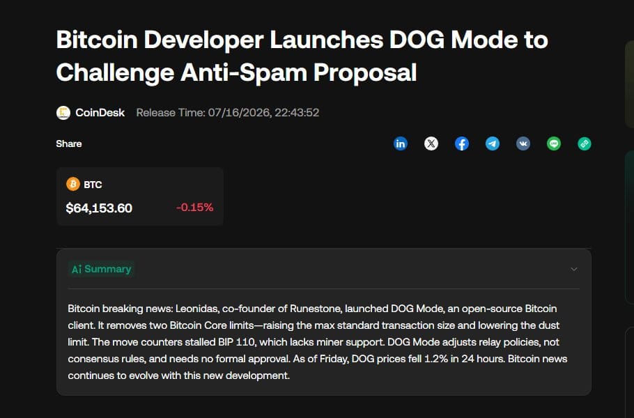 DOG Mode Bitcoin: A desobediência que dribla a censura na rede — gráfico 2