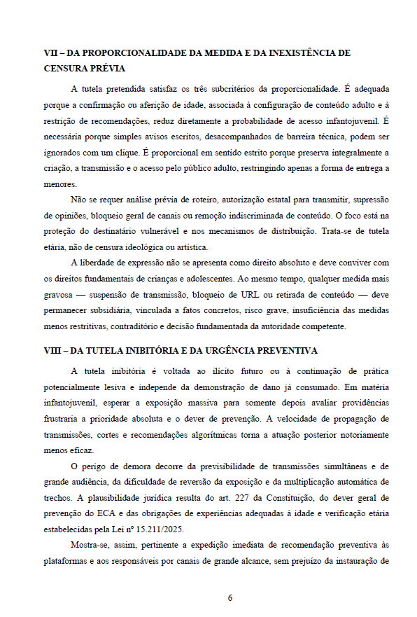 Regulação de Conteúdo Digital: o alto preço da 'Lei Felca' para a liberdade online — gráfico 7