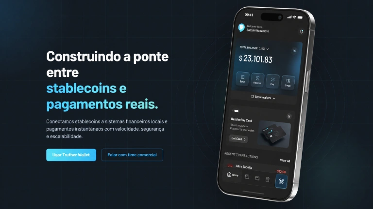 Truther by RezolvePay — infraestrutura de pagamentos com stablecoins