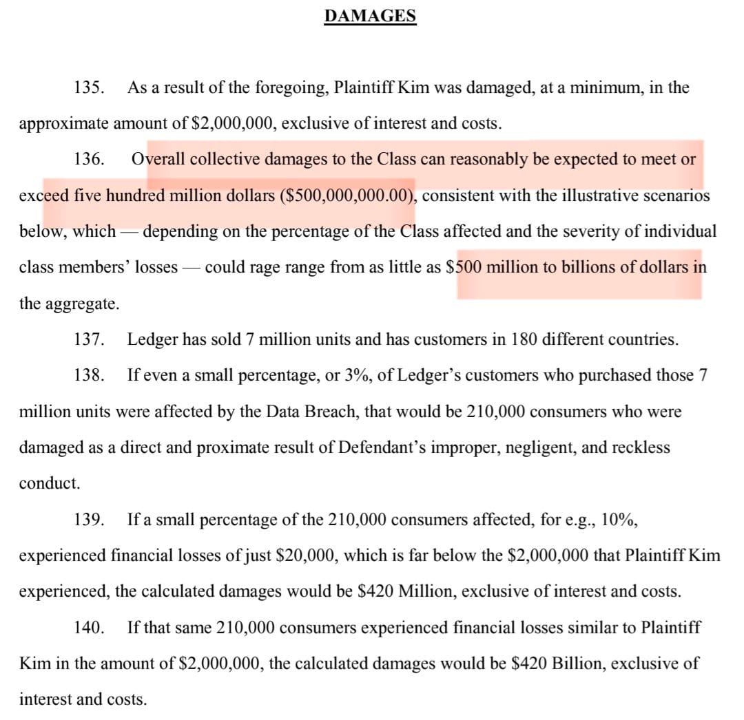 Processo Ledger: violações de dados custam mais de US$ 500 milhões à empresa — gráfico 1