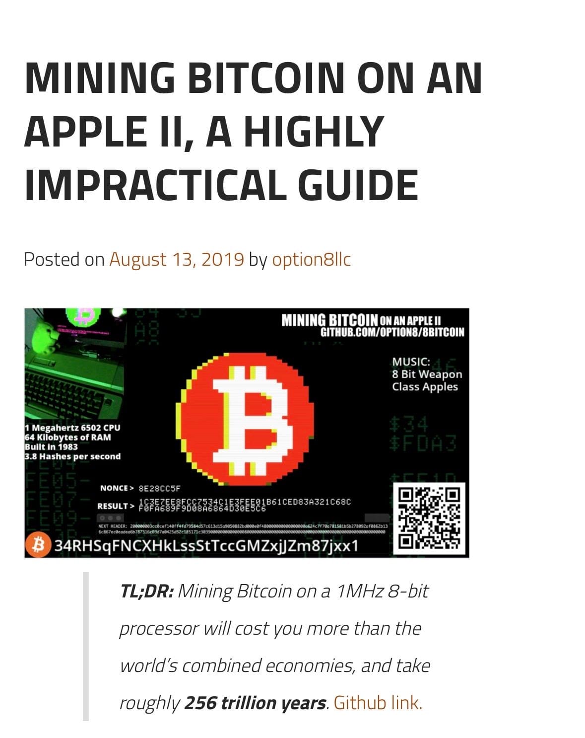 Mineração Bitcoin Apple II: o que a história revela sobre a liberdade digital? — gráfico 2