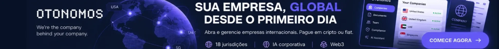 Otonomos — abra e gerencie empresas internacionais, pague em cripto ou fiat